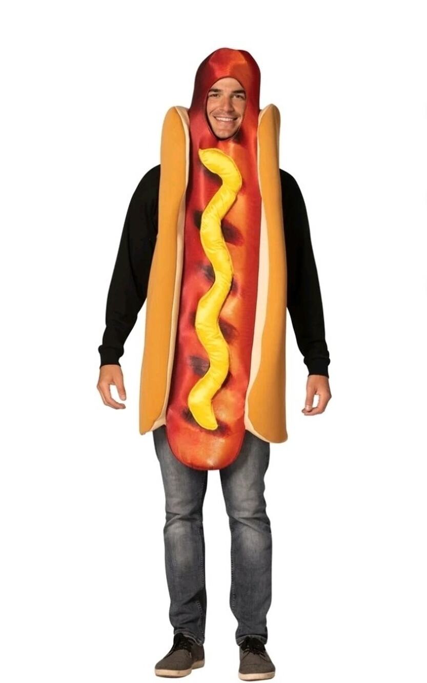 Grilled Hot Dog Halloween Costume Cosplay Multicolor Tunic Adult One Size